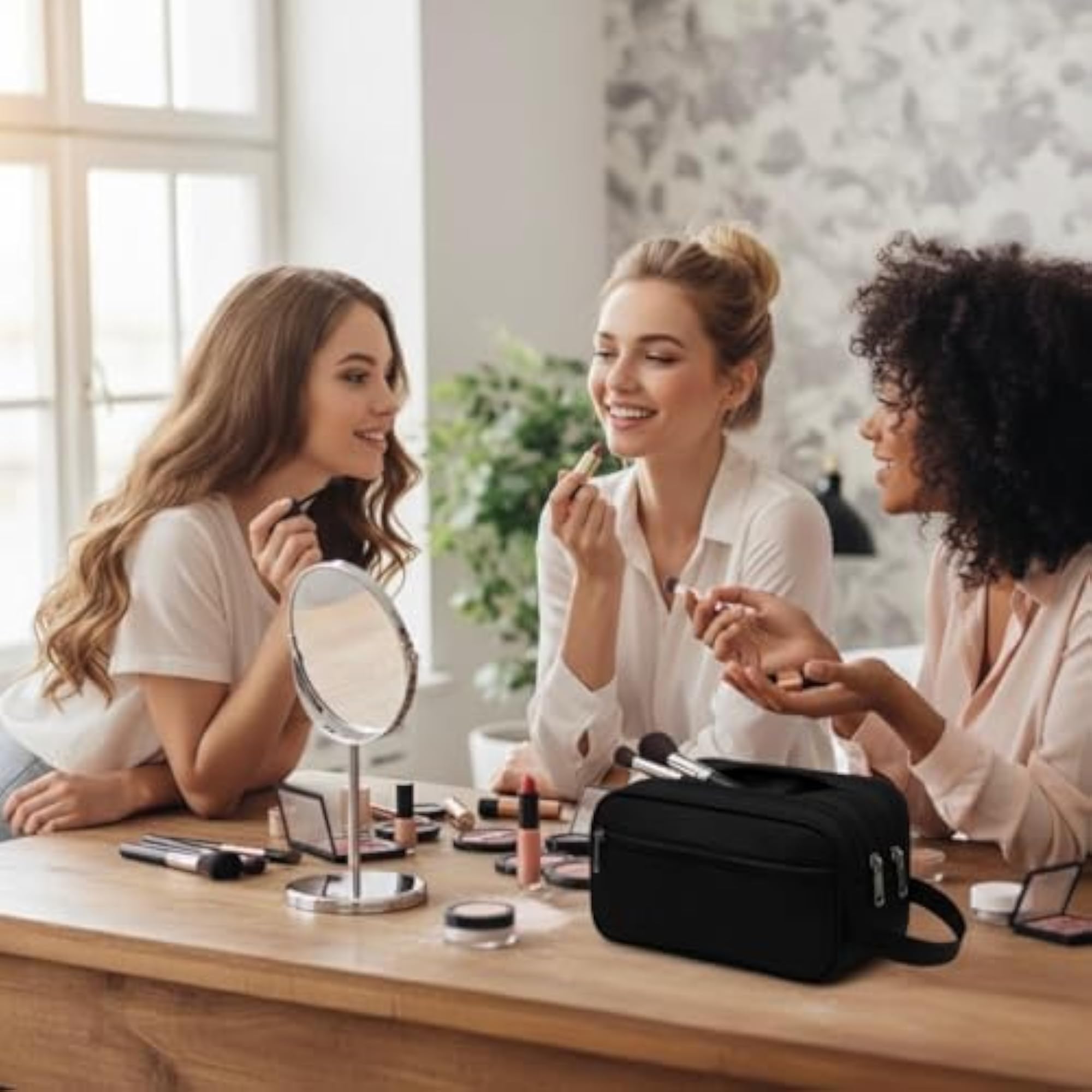 Multipurpose Black Travel Kit, Cosmetic & Toiletry Organizer